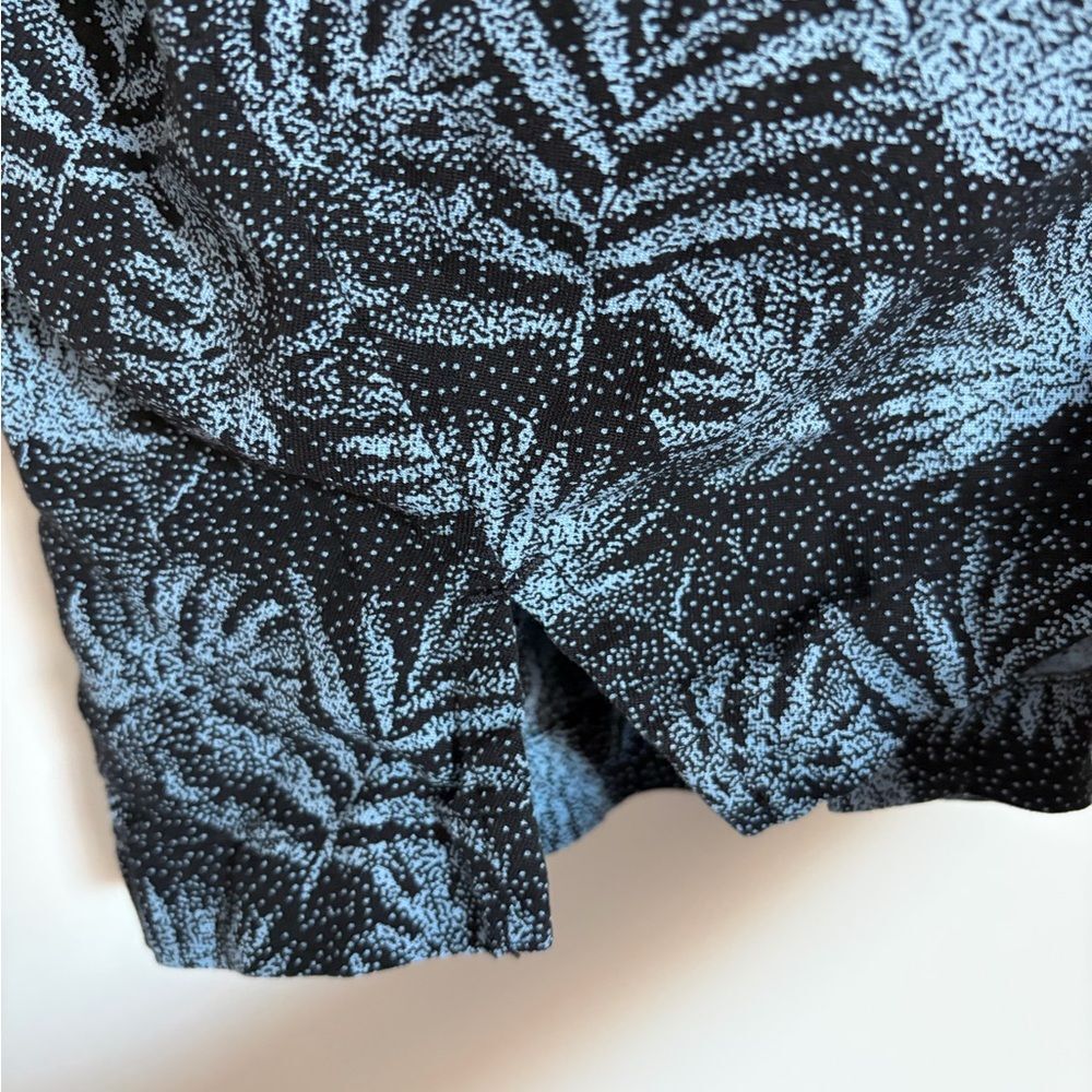 Nat Nast Mens Button Down Shirt Tropical Silk Blue Palm Tree Vacation Size Large - Picture 7 of 14